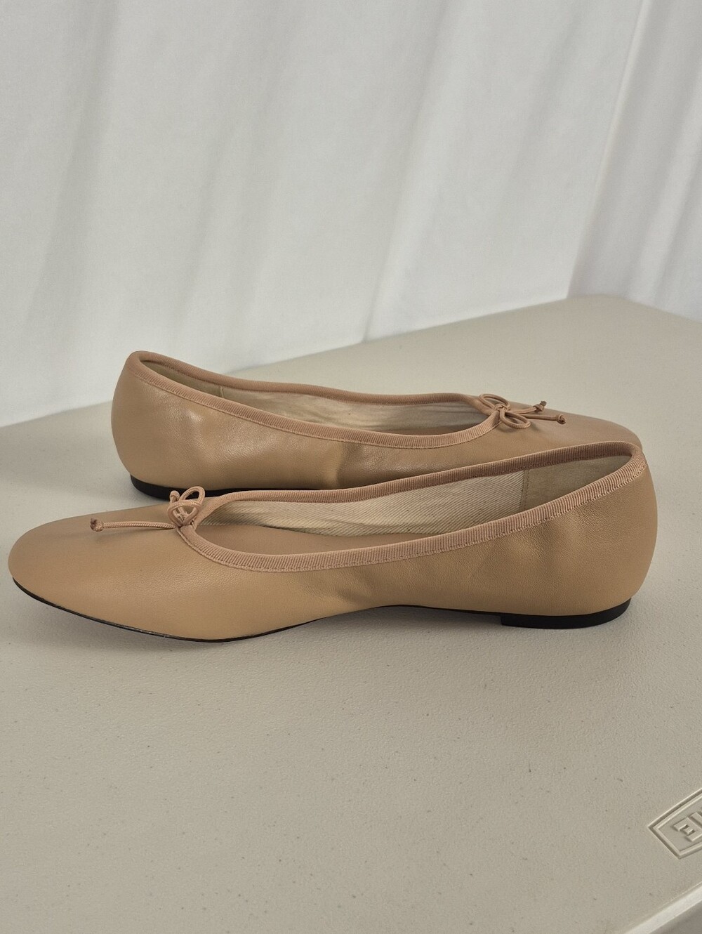J. Crew Andi Leather Ballet Flats With Bow Detail In Roasted Pecan - Size 10.5 - Picture 3 of 15